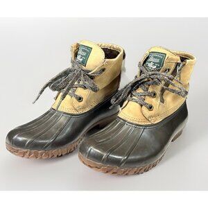 GH BASS Duck Boots Womens 9M Tan Chocolate 71-22313